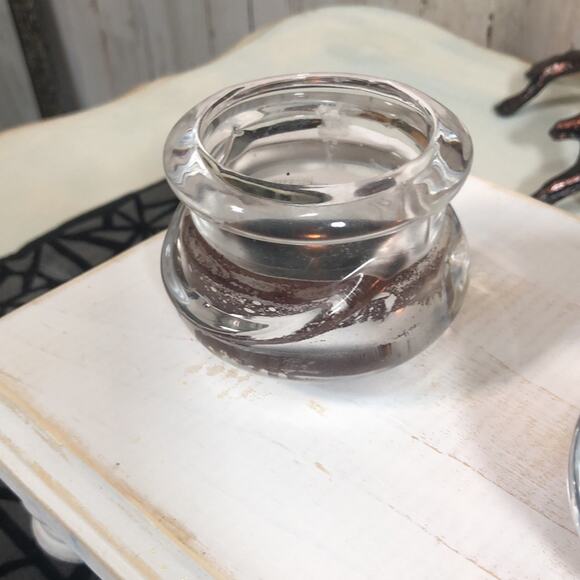 Partylite Glass Halloween Cauldron Votive Holder Set of 2 - Picture 3 of 6